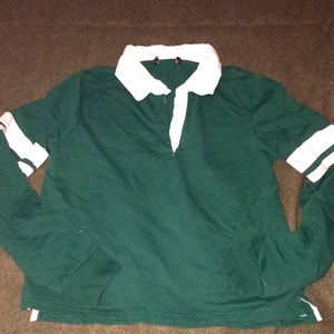 Cotton long sleeve sporty collared shirt, Very Fun!